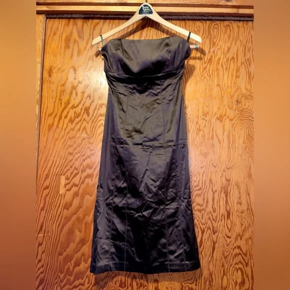 Bebé semi-formal ribbed strapless dress - City brown - Picture 2 of 5